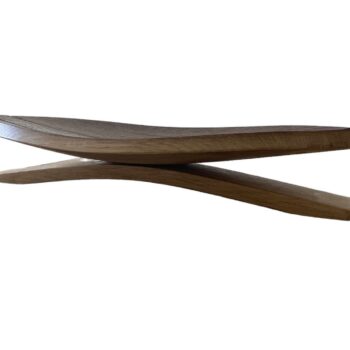 Accessoire de cuisine en bois recyclé, style tonnellerie artisanale