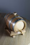 Petit fût de table en bois de chêne, capacité 3L, finition vernie