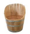 Mobilier original en bois de fût, idéal pour salon ou bureau