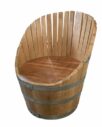 Mobilier original en bois de fût, idéal pour salon ou bureau