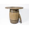 Table brasero tonneau avec feu gaz – Mobilier extérieur effet bois – Image 9