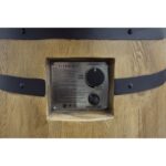 Table brasero tonneau avec feu gaz – Mobilier extérieur effet bois – Image 15