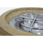 Table brasero tonneau avec feu gaz – Mobilier extérieur effet bois – Image 13