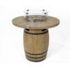 Table brasero tonneau avec feu gaz – Mobilier extérieur effet bois – Image 11