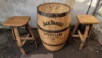 Tabouret haut en fût de whisky – Chêne massif artisanal – Image 5