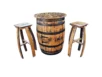 Tonneau bar en fût de whisky – Meuble de rangement rustique – Image 2