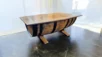 Table basse en fût de whisky – Chêne rustique et style industriel – Image 3