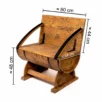 Banc tonneau rustique 3 en 1 – Rangement, assise et table basse – Image 7