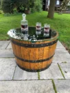 Table basse demi-tonneau en fût de whisky – Chêne et verre trempé – Image 2