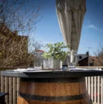 Table tonneau extérieure – Fût de whisky & plateau en polybois – Image 6