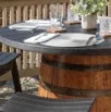 Table tonneau extérieure – Fût de whisky & plateau en polybois – Image 5