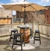 Table tonneau extérieure – Fût de whisky & plateau en polybois – Image 3