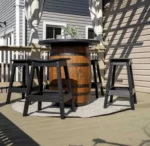 Table tonneau extérieure – Fût de whisky & plateau en polybois – Image 2