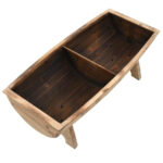 Banc rustique en bois clair avec tissu crème